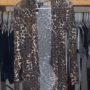 Cheetah print cardigan